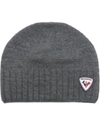 Rossignol - Alan Ribbed Logo-Patch Beanie - Lyst