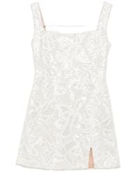 Self-Portrait - Sequin-Embellished Floral-Pattern Mini Dress - Lyst