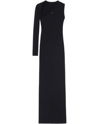 Courreges - Robe En Maille Nervurée À Coupe Longue - Lyst