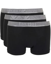 Emporio Armani - Set aus drei Boxershorts mit Logo-Bund - Lyst
