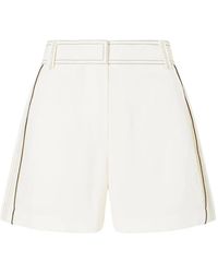 Tory Burch - Pleated High-Waisted Shorts - Lyst