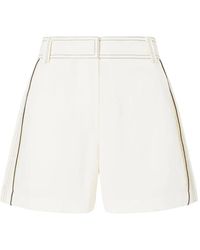 Tory Burch - Pleated High-Waisted Shorts - Lyst