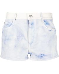 Stella McCartney - Marble Tie-Dye Denim Shorts - Lyst