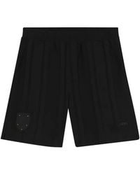 BOSS GREEN HUGO BOSS - Logo-Patch Pleated Shorts - Lyst