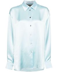 Alexander Wang - Tulle-panel Silk Shirt - Lyst