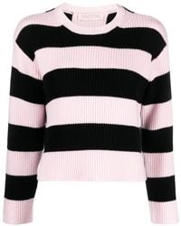 Valentino Garavani - Striped Virgin Wool Jumper - Lyst