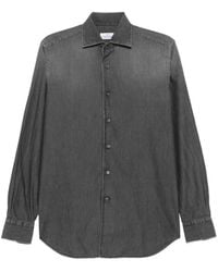 Alessandro Gherardi - Denim-Effect Long-Sleeve Shirt - Lyst