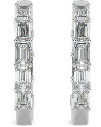Diamond Essentials - Diamond Hoop Earrings - Lyst