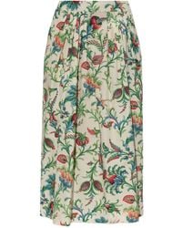 Etro - Floral-Pattern Midi Skirt - Lyst
