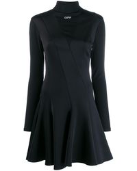 Off-White c/o Virgil Abloh Stretch-fit Long-sleeved Dress - Zwart