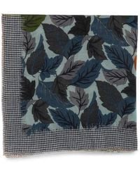 Faliero Sarti - Écharpe Foliage À Bordures À Motif Pied-De-Poule - Lyst