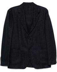 Lardini - Blazer a cuadros - Lyst