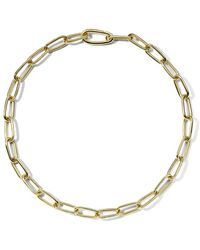 Ippolita - 18kt Yellow Gold Classico Tapered Link Necklace - Lyst