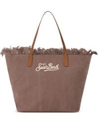 MC2 Saint Barth - Regular City Canvas Bag With Fringes - Lyst