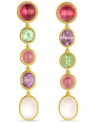 LEIGH MAXWELL - Tourmaline And Moonstone Drop Earrings - Lyst
