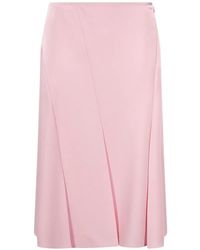 Jil Sander - Jupe En Laine Sablée - Lyst