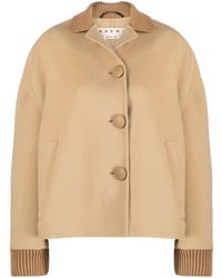 Marni - Cropped Jacket In Virgin Wool-cashmere - Lyst