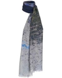 Akris - Printed Frayed Scarf - Lyst