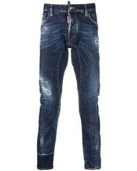 DSquared² - Distressed skinny jeans - Lyst