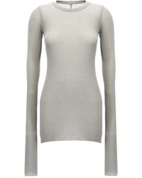 Rick Owens - Geripptes Langarmshirt - Lyst