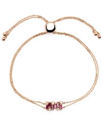 Suzanne Kalan - 18kt Yellow Gold Willow Bar Ruby And Diamond Bracelet - Lyst
