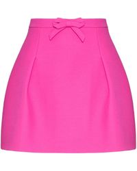 Valentino Garavani - Crepe Couture Minirock - Lyst
