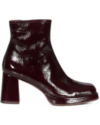 Chie Mihara - Ketin Patent-Finish Platform Ankle Boots - Lyst