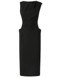PINKO - Midi Sheath Dress With Jewel Detail - Lyst