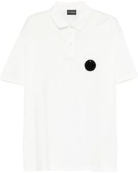 Emporio Armani - Appliqué Polo Shirt - Lyst