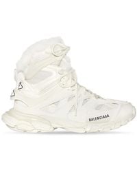 Balenciaga - Track Hike Fur-Fur Sneaker Boots - Lyst