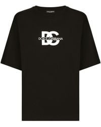 Dolce & Gabbana - Short-sleeved T-shirt with DG logo print - Lyst