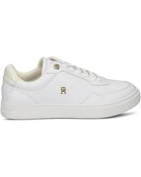 Tommy Hilfiger - Cupsole Lace-Up Leather Sneakers - Lyst