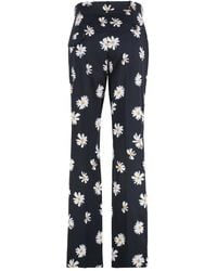 Moschino - Straight Broek Met Bloemenprint - Lyst