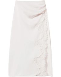 Twinset - Lace-Insert Midi Skirt - Lyst