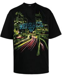Versace - Camiseta City Lights bordada - Lyst