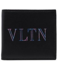 Valentino Garavani Leather Bifold Wallet in Black for Men | Lyst