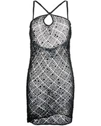 Coperni - Sequin-embellished Crochet Mini Dress - Lyst