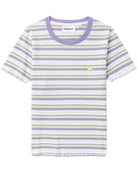 Chocoolate - Striped Ribbed-knit T-shirt - Lyst