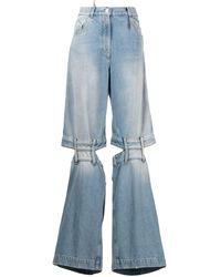 The Attico - Ashton Mid-rise Wide-leg Jeans - Lyst