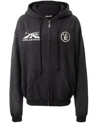 HELLSTAR - Logo-Print Zip-Up Hoodie - Lyst