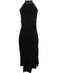 Helmut Lang - Halterneck Asymmetric Midi Dress - Lyst