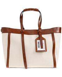Moschino - Trimmed Tag Tote Bag - Lyst