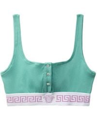 Versace - Corpiño De Algodón En Canalé - Lyst