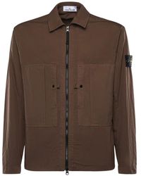 Stone Island - Zip-Fastening Flap-Pocket Shirt Jacket - Lyst