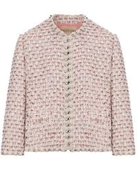 Valentino Garavani - Ribbon Embroidered Tweed Jacket - Lyst
