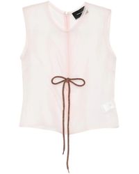 Simone Rocha - Sheer Frayed Contour Top - Lyst
