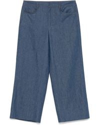 Max Mara - Logo-patch Trousers - Lyst