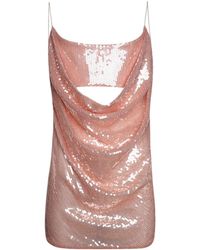 Alex Perry - Sequin-embellished Draped Minidress - Lyst