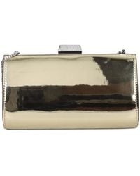 Jimmy Choo - Leather Crystal-Embellished Clutch Bag - Lyst