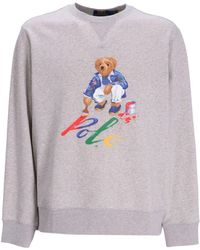 Polo Ralph Lauren - Fleece-Sweatshirt mit Polo Bear-Print - Lyst